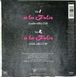 [Pochette de  la folie (SEYDINAH) - verso]
