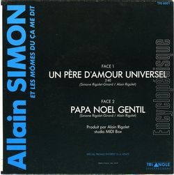 [Pochette de Un pre d’amour universel (Allain SIMON) - verso]