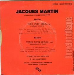 [Pochette de Nol pour tous (Jacques MARTIN) - verso]