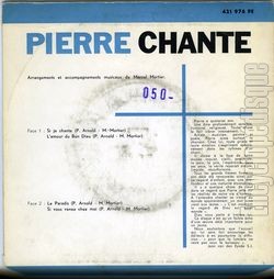 [Pochette de Pierre chante (PIERRE) - verso]
