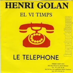 [Pochette de El vi timps (Henri GOLAN) - verso]