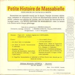[Pochette de Petite histoire de Masabielle (RELIGION) - verso]