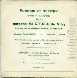 [Pochette de Dessins d’adolescents (B.O.F.  Films ) - verso]