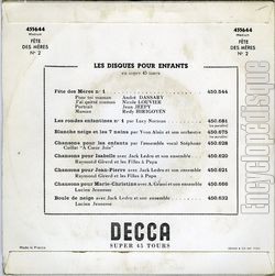 [Pochette de Fte des mres n 2 (COMPILATION) - verso]
