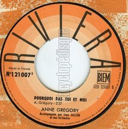 [Pochette de Il pleut sur la place Saint-Germain (Anne GRGORY) - verso]