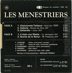 [Pochette de Il tait une fillette… (Les MNESTRIERS) - verso]