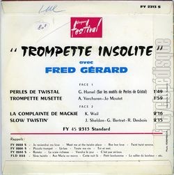 [Pochette de Trompette insolite (Fred GRARD) - verso]