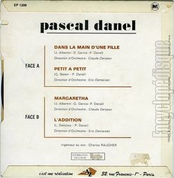 [Pochette de Dans la main d’une fille (Pascal DANEL) - verso]
