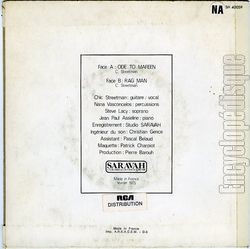 [Pochette de Ode to Mafeen (Chic STREETMAN) - verso]