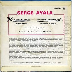 [Pochette de Quatre murs (Serge AYALA) - verso]
