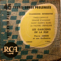 [Pochette de Chansons interdites (Les GARCONS DE LA RUE)]