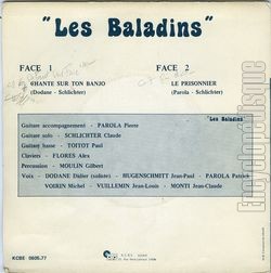 [Pochette de Chante sur ton banjo (Les BALADINS (4)) - verso]