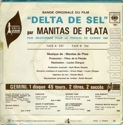 [Pochette de Delta de sel (B.O.F.  Films ) - verso]