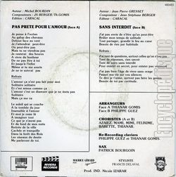 [Pochette de Pas prte pour l’amour / Sans interdit (ANGLIQUE (3)) - verso]