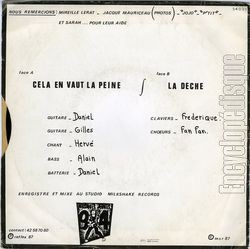 [Pochette de Cela en vaut la peine (REFLEX) - verso]