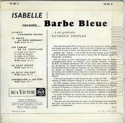 [Pochette de Barbe bleue (Isabelle SOUPLEX) - verso]