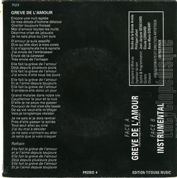 [Pochette de Grve de l’amour (EUDOX) - verso]