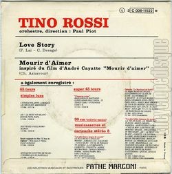 [Pochette de Love story (Tino ROSSI) - verso]