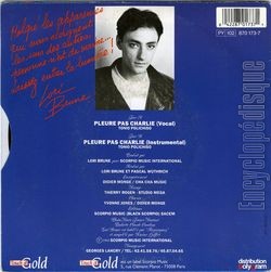 [Pochette de Pleure pas Charlie (Lori BRUNE) - verso]