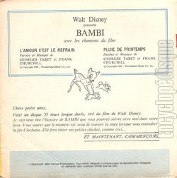 [Pochette de Bambi (JEUNESSE) - verso]