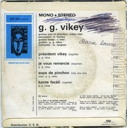 [Pochette de Prsident Vikey (G.G. VIKEY) - verso]