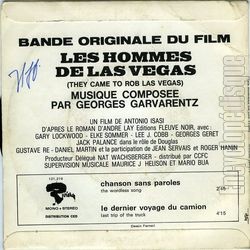 [Pochette de Les hommes de Las Vegas (B.O.F. �&nbsp;Films&nbsp;�) - verso]