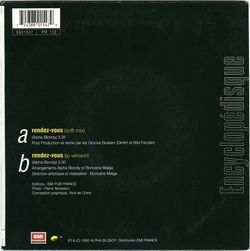 [Pochette de Rendez-vous (remix) (ALPHA BLONDY) - verso]
