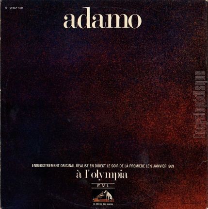 [Pochette de Olympia 1969 (Salvatore ADAMO) - verso]