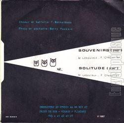 [Pochette de Solitude souvenirs (Marc LESTER) - verso]