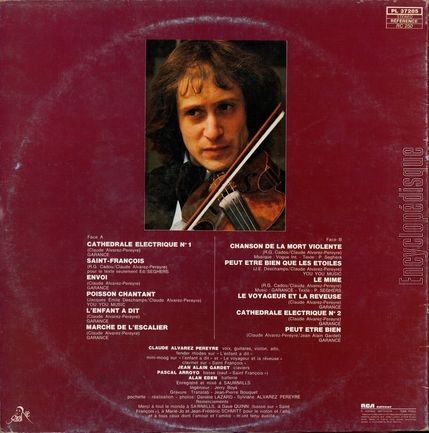 [Pochette de Egregore (Claude ALVAREZ-PEREYRE) - verso]