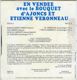 [Pochette de Conteur maraichin du Bouquet d’Ajoncs de Bois de Cn (tienne VRONNEAU) - verso]