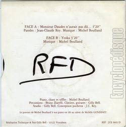 [Pochette de Monsieur Daudet n’aurait pas d… (Michel BOULLAND) - verso]