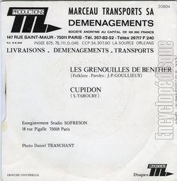 [Pochette de Les grenouilles de bnitier (Jean-Pierre GOULLIEUX) - verso]