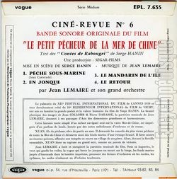 [Pochette de Le petit pcheur de la mer de Chine (B.O.F.  Films ) - verso]