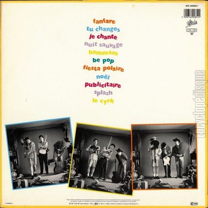 [Pochette de Fanfare (Les AVIONS) - verso]