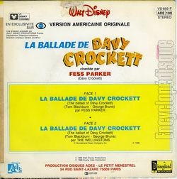 [Pochette de Davy Crockett (T.V. (Tlvision)) - verso]