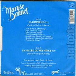 [Pochette de La Camargue (Maryse BONNET) - verso]