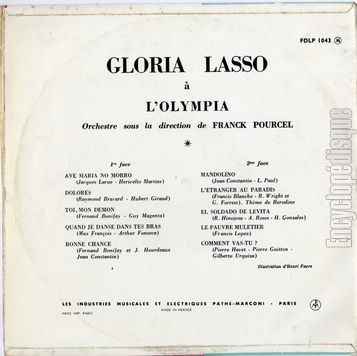 [Pochette de Le tour de chant de Gloria Lasso (Gloria LASSO) - verso]