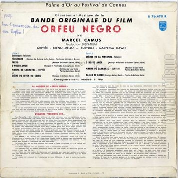 [Pochette de Orfeu negro (B.O.F.  Films ) - verso]