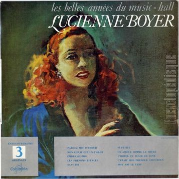 [Pochette de Les belles annes du music-hall vol. 3 (Lucienne BOYER)]