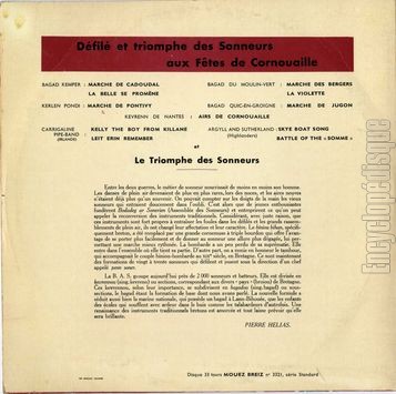[Pochette de Dfil et triomphe des sonneurs aux ftes de Cornouaille (COMPILATION) - verso]