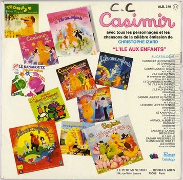 [Pochette de L’le aux enfants "Oh ! Casimir !" (T.V. (Tlvision)) - verso]