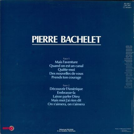[Pochette de Pierre Bachelet (Pierre BACHELET) - verso]