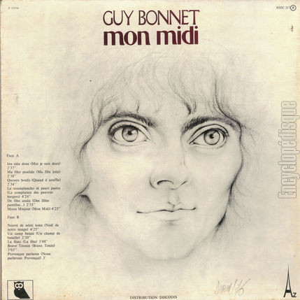 [Pochette de Moun Miejour (Guy BONNET) - verso]