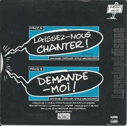 [Pochette de Laissez-nous chanter (GOLD) - verso]