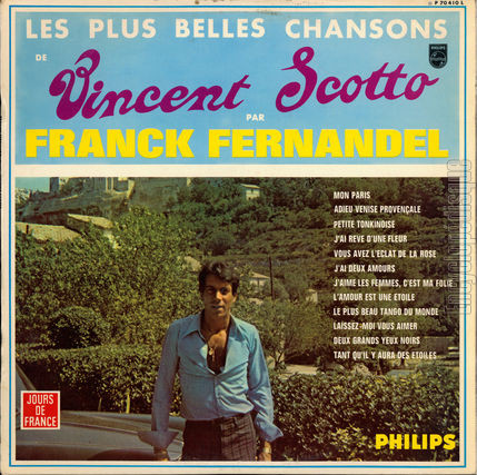 [Pochette de plus belles chansons de Vincent Scotto (Franck FERNANDEL)]