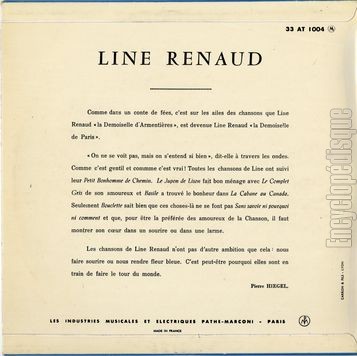 [Pochette de Mon petit bohomme de chemin, Le complet gris, Bouclette… (Line RENAUD) - verso]