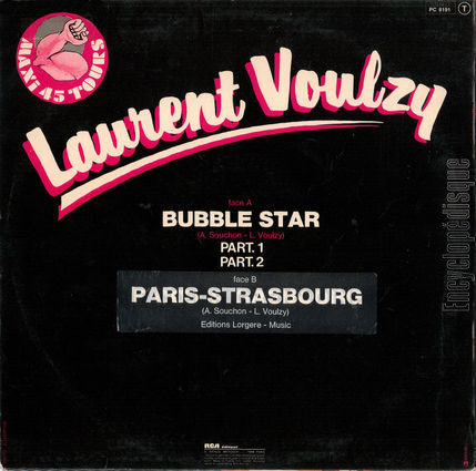 [Pochette de Bubble Star (Laurent VOULZY) - verso]
