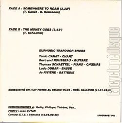 [Pochette de Somewhere to roam (EUPHORIC TRAPDOOR SHOES) - verso]