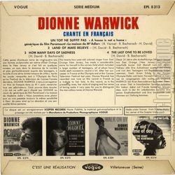 [Pochette de Dionne WARWICK -  Un toit ne suffit pas  (Les FRANCOPHILES) - verso]